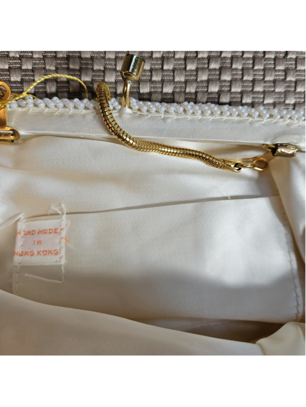 Vintage La Regal by Diga Beaded Sequined Glamorous Handbag Gold Chain 1950's - Picture 5 of 9